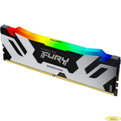 Память DDR5 24GB 7200MHz Kingston KF572C38RSA-24 Fury Renegade Silver/Black RGB RTL Gaming PC5-57600 CL38 DIMM 288-pin 1.45В single rank с радиатором Ret