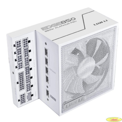 Lian Li  Блок питания  EG0850 / White / ATX 3.1, 850W, 80 PLUS Platinum, PCIe 5.1, APFC, USB HUB, 120mm FDB Fan, Fully Modular / G9P.EG0850.WE00.RU