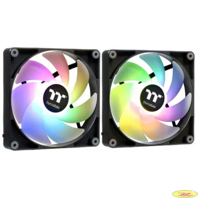 Кулер для компьютерного корпуса, Thermaltake, CT140 ARGB Sync PC Cooling Fan, CL-F150-PL14SW-A, ARGB 140мм вентилятор, 500-1500об.мин, 4pin PWM/3pin ARGB, 77.37CFM, 30.5 dB(A), 140x140x25мм, Черный