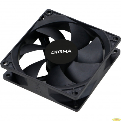 Вентилятор Digma DFAN-90  90мм черный 3-pin 4-pin (Molex)Ret