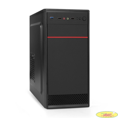 Exegate EX295154RUS Корпус Minitower ExeGate MA-401 (mATX, без БП, 2*USB+1*USB3.0, аудио, черный)  