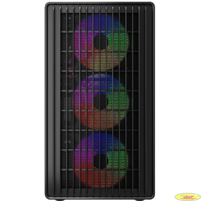 Powercase Корпус Mistral Micro C4B ARGB, Tempered Glass, 4x 120mm ARGB PWM Fan, чёрный, mATX  (CMMCB-A4)