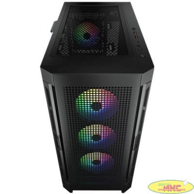 Cougar Airface Pro RGB Black 4x120MM ARGB FAN, ARGB FAN HUB, БЕЗ БП, ЧЕРНЫЙ, E-ATX