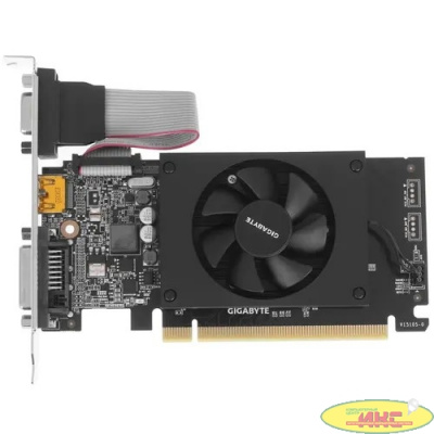 Видеокарта PCI-E GIGABYTE GeForce GT 710 (GV-N710D3-2GL 2.0) 2GB DDR3 64bit 28nm 954/1600MHz DVI-D/HDMI/D-Sub