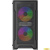 Powercase Корпус Mistral Micro X3B ARGB, Tempered Glass, 3x 120mm ARGB PWM Fan, чёрный, mATX  (CMMXB-A3)