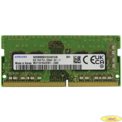 Samsung DDR4 8Gb 3200MHz M471A1K43EB1-CWE OEM PC4-25600 CL19 SO-DIMM 260-pin 1.2В original single rank