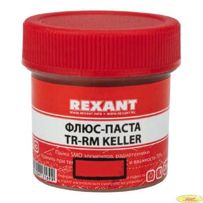 Rexant (09-3690) Флюс для пайки, паста TR-RM KELLER, 20мл, банка