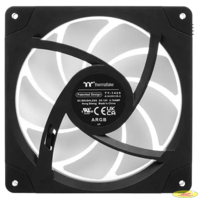 Кулер для компьютерного корпуса, Thermaltake, SWAFAN EX14 RGB PC Cooling Fan, 3 Fan Pack, CL-F168-PL14SW-A, ARGB 140мм вентилятор, 4 PIN PWM, 500-2000 об.мин, 81.6CFM, 38.8 dB(A), 140х140х25мм, Чёрный