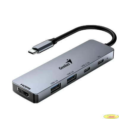 Разветвитель USB Genius UH-500, (USB хаб), серый