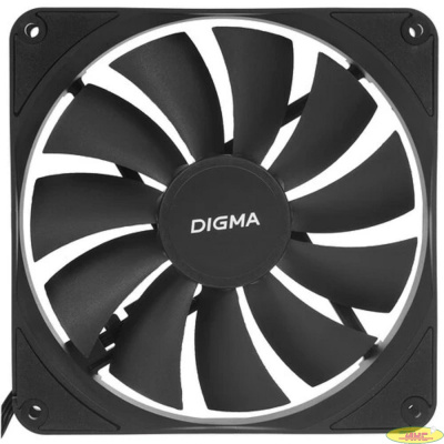 Вентилятор Digma DFAN140PWM-1BK 140мм черный 4-pin Ret
