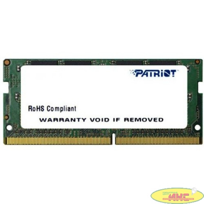 Память DDR4 16Gb 2400MHz Patriot PSD416G240081S RTL PC4-19200 CL17 SO-DIMM 260-pin 1.2В