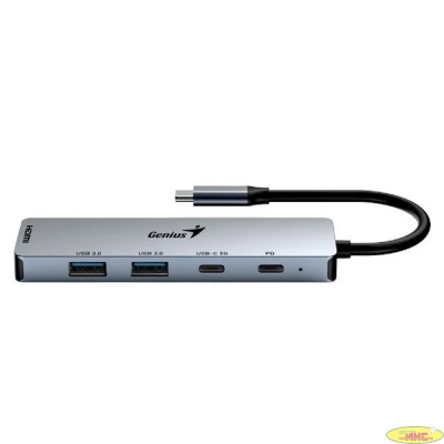 Разветвитель USB Genius UH-500, (USB хаб), серый