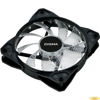 Вентилятор Digma DFAN-FRGB2 RGB 120мм черный 3-pin 4-pin (Molex)  Ret