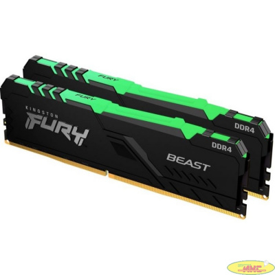 Kingston DRAM 16GB 3733MHz DDR4 CL19 DIMM (Kit of 2) FURY Beast RGB EAN: 740617318999