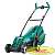 Bosch ARM 34 [06008A6101] Газонокосилка роторная { шир. 34см, Мотор Power drive, Момент 16Нм, 1300Вт, 40л, 11кг, 5 уровней кошения(20-70см); косит вдоль стен, складные Ergo ручки, комп. хранение }