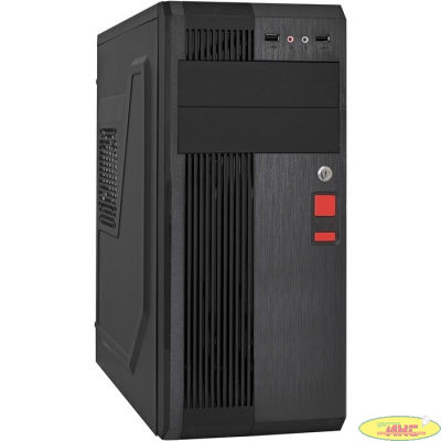 Exegate EX294577RUS Корпус Miditower  UN-605B-UN600 (ATX, БП UN600 с вент. 12см, 2*USB, аудио, блокировка, черный)