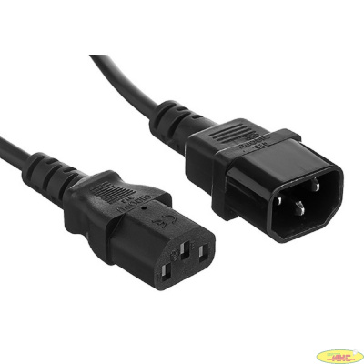Exegate EX297769RUS Кабель монитор - компьютер (UPS->устройство) ExeGate Power EC-1P (IEC 320 С13->С14) VDE-250V-3*1mm2, Омедненный алюминий, черный,1.0м.