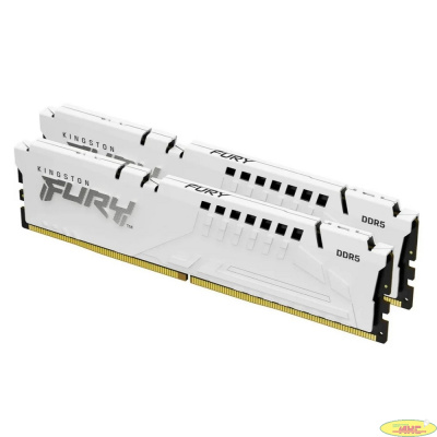 Оперативная память Kingston Fury Beast KF560C30BWK2-64 DDR5 - Kit 2х32ГБ 6000МГц, DIMM,  White,  Ret