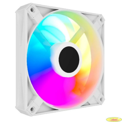 Powercase Вентилятор (M56-12W ARGB) White 120x120x25mm (PWM, 100шт./кор, 4pin PWM (M+F)+ 3pin ARGB (M+F), 700-1500±10% об/мин) Bulk