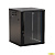 Hyperline TWB-1245-GP-RAL9004 Шкаф настенный 19-дюймовый (19"), 12U, 650x 600х 450мм, стеклянная дверь с перфорацией по бокам, ручка с замком, цвет черный (RAL 9004) (разобранный)