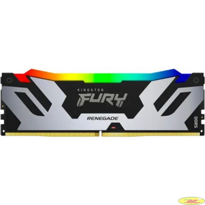 Память DDR5 24GB 7200MHz Kingston KF572C38RSA-24 Fury Renegade Silver/Black RGB RTL Gaming PC5-57600 CL38 DIMM 288-pin 1.45В single rank с радиатором Ret