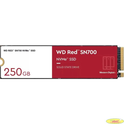 Твердотельный накопитель  250GB SSD WD RED SN700 NVMe M.2 PCI-E R3100Mb/s, W1600MB/s WDS250G1R0C