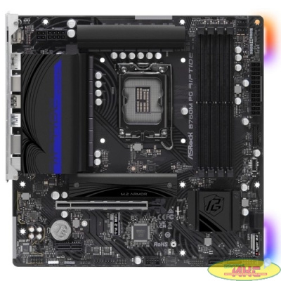 Материнская плата ASROCK B760M PG RIPTIDE, LGA 1700, Intel B760, mATX, Ret